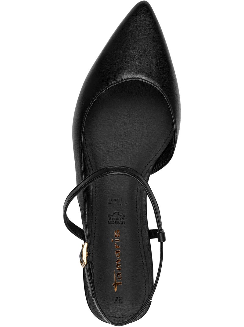 Escarpins Cuir Tamaris Noir - Kiabi