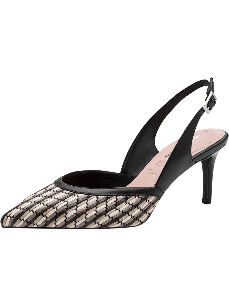 Escarpins Cuir Tamaris Noir - Kiabi