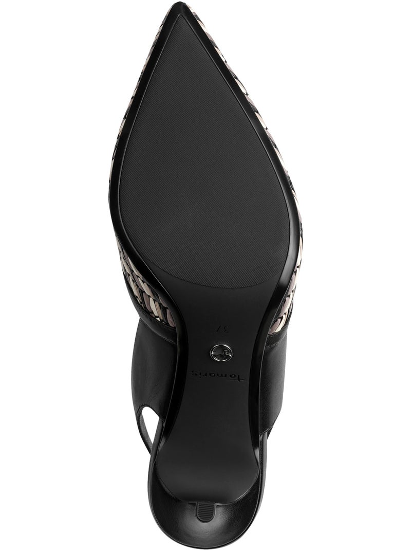 Escarpins Cuir Tamaris Noir - Kiabi