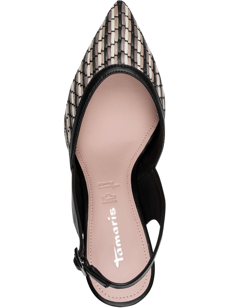 Escarpins Cuir Tamaris Noir - Kiabi