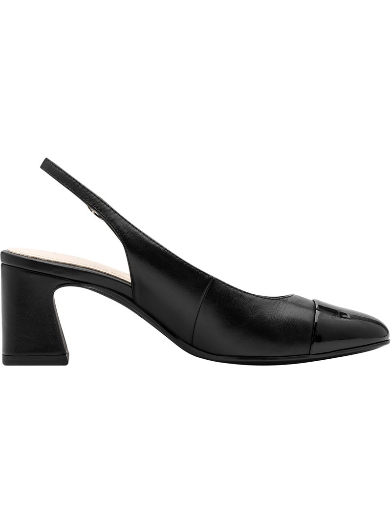 Escarpins Cuir Tamaris Noir - Kiabi