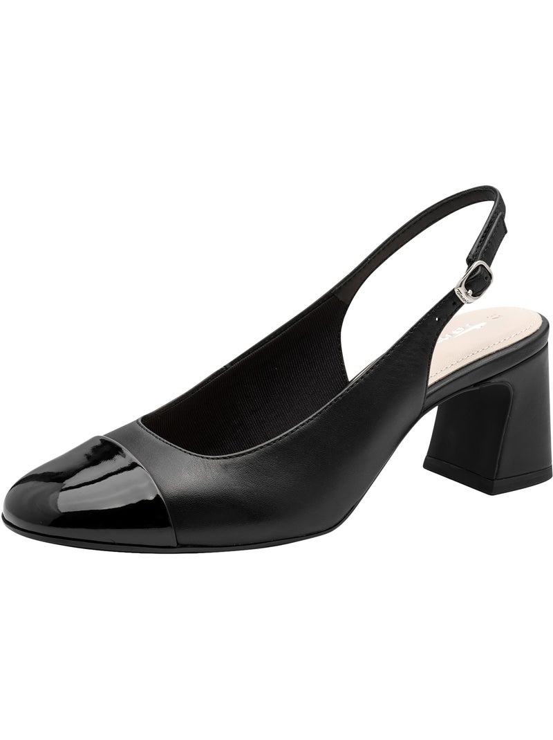 Escarpins Cuir Tamaris Noir - Kiabi