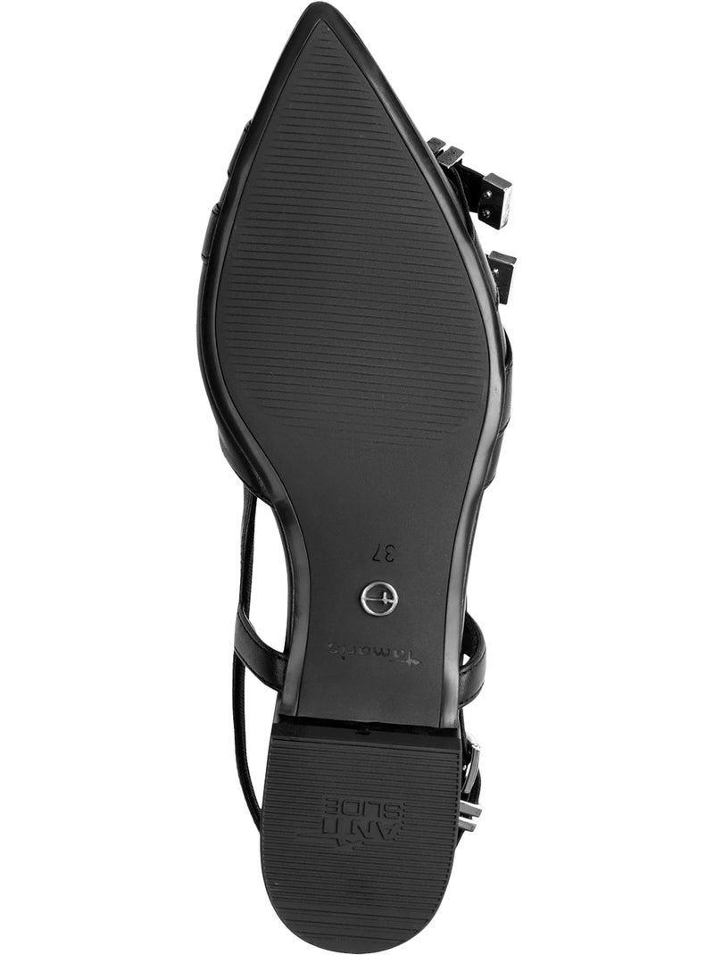 Escarpins Cuir Tamaris Noir - Kiabi