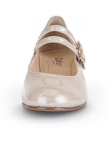 Escarpins dorés en cuir