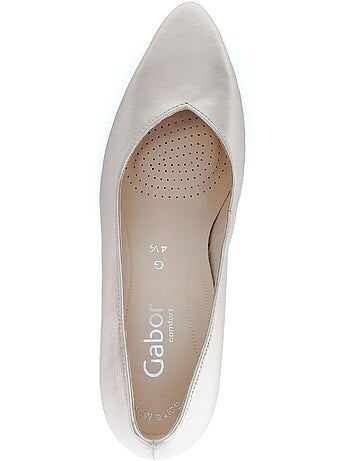 Escarpins dorés en cuir