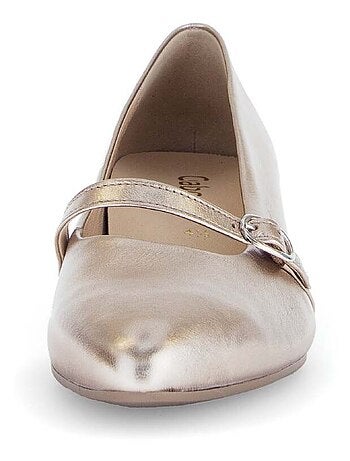 Escarpins dorés en cuir métallisé