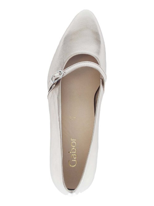 Escarpins dorés en cuir métallisé - Kiabi