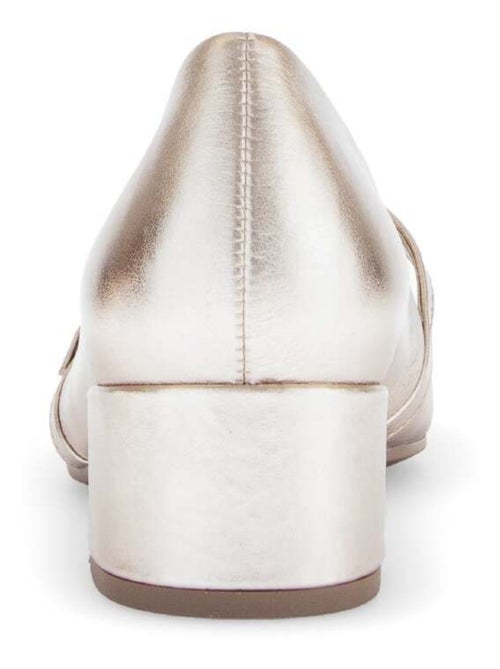 Escarpins dorés en cuir métallisé - Kiabi