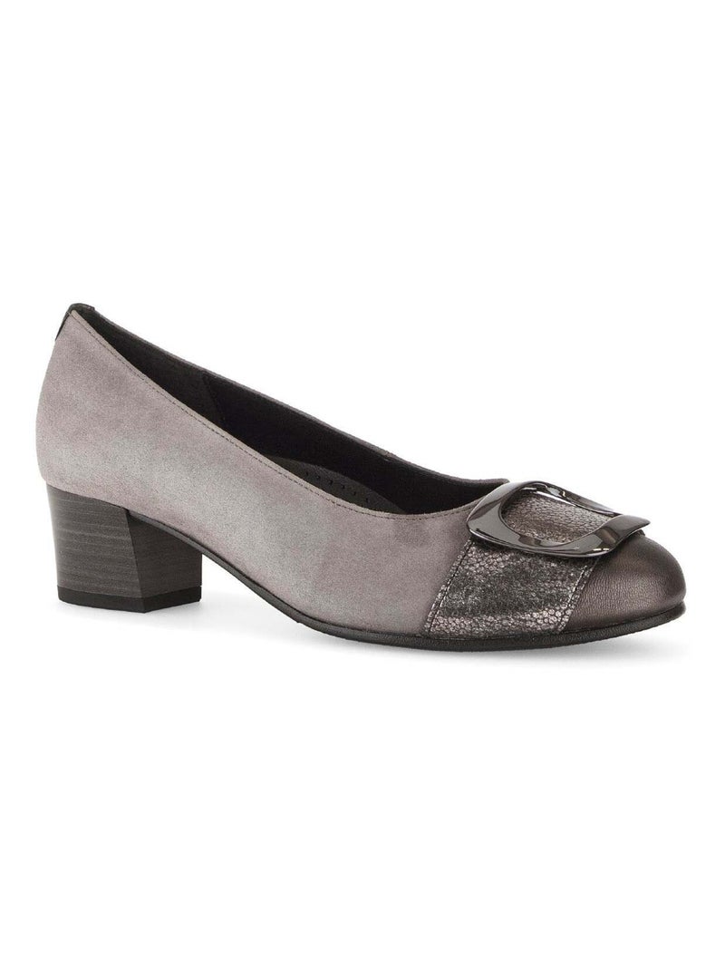 Escarpins  en combinaison cuirs Gabor Marron - Kiabi