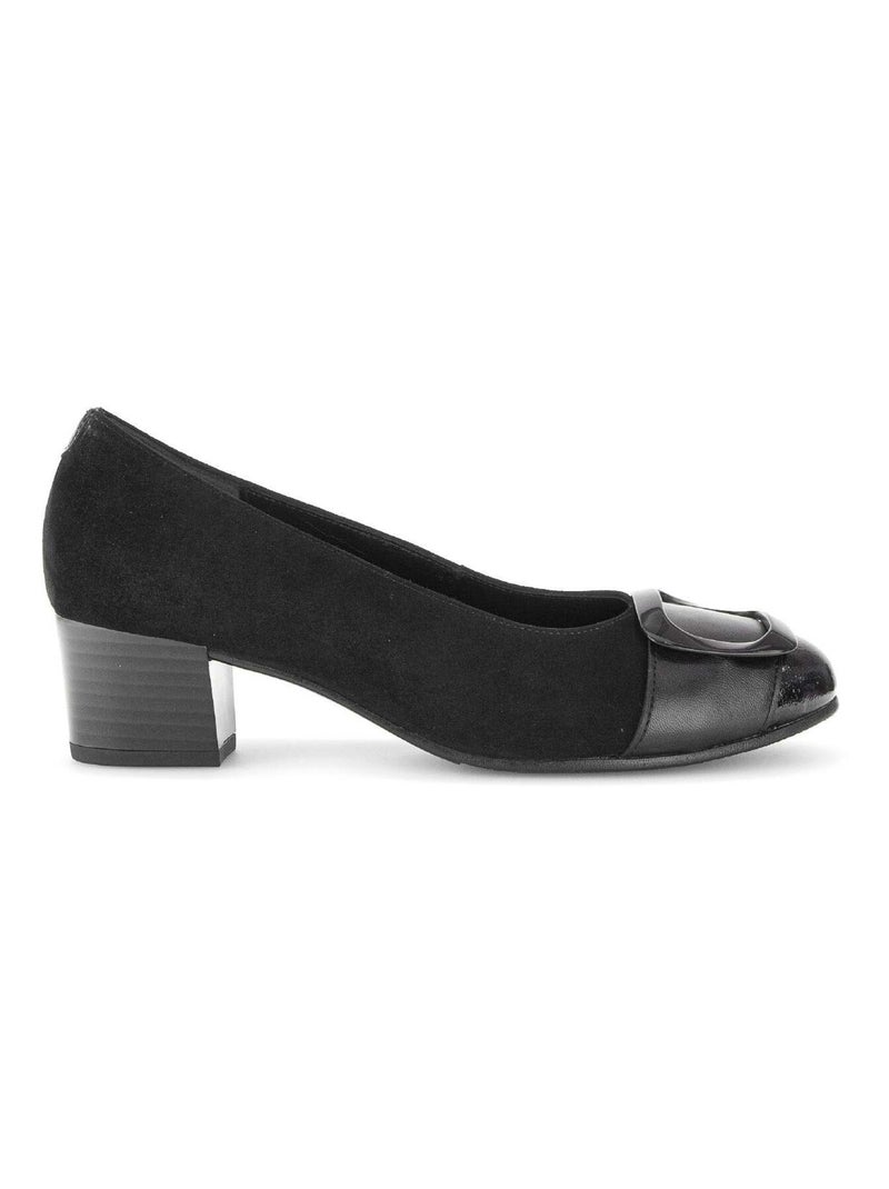 Escarpins  en combinaison cuirs Gabor Noir Noir - Kiabi