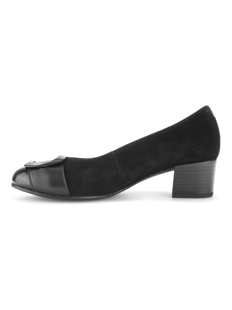 Escarpins  en combinaison cuirs Gabor Noir Noir - Kiabi