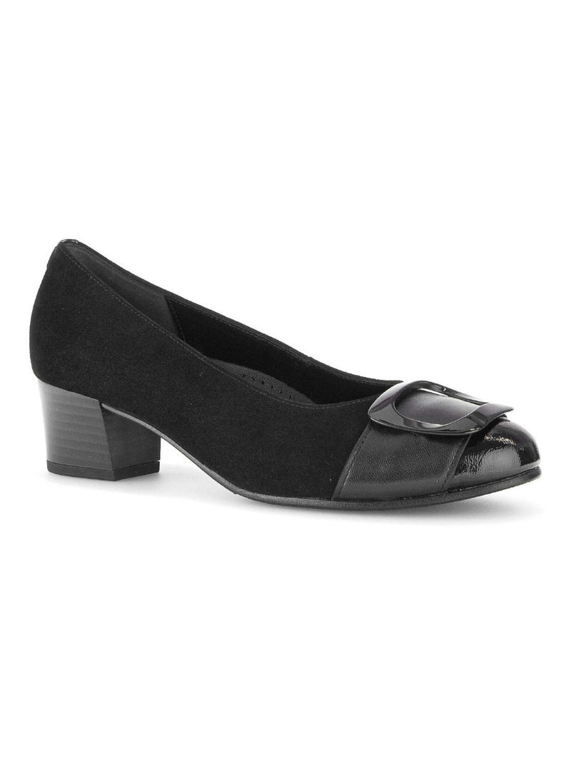 Escarpins  en combinaison cuirs Gabor Noir Noir - Kiabi