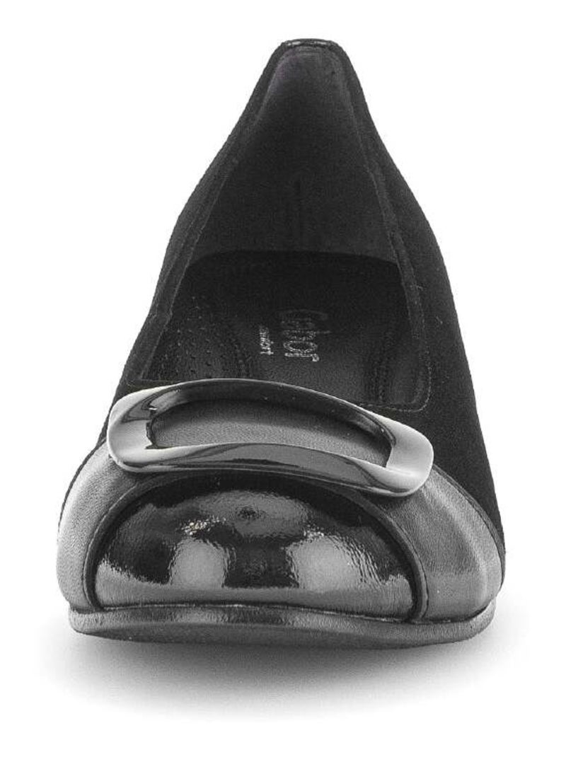 Escarpins  en combinaison cuirs Gabor Noir Noir - Kiabi