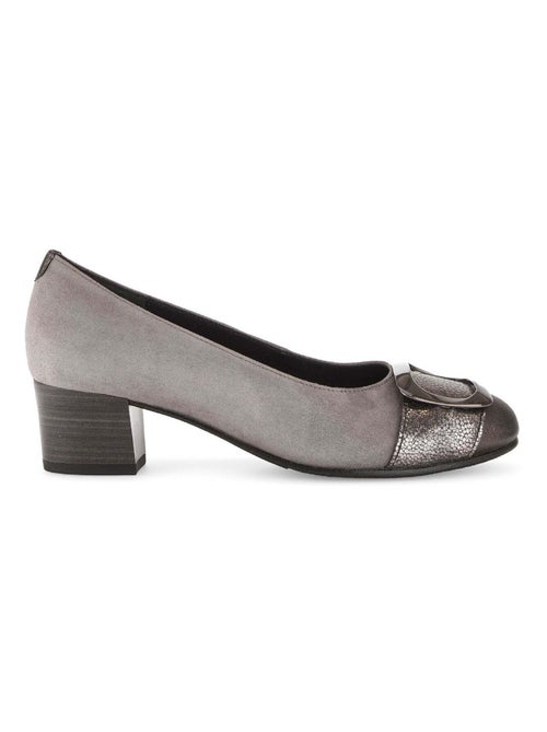 Escarpins  en combinaison cuirs - Kiabi