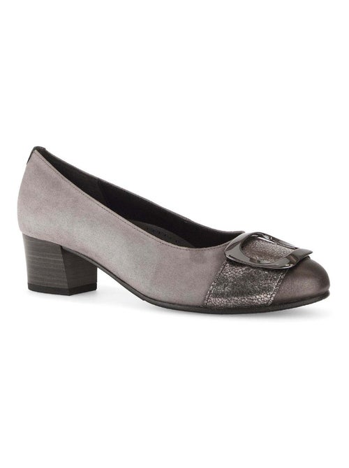 Escarpins  en combinaison cuirs - Kiabi
