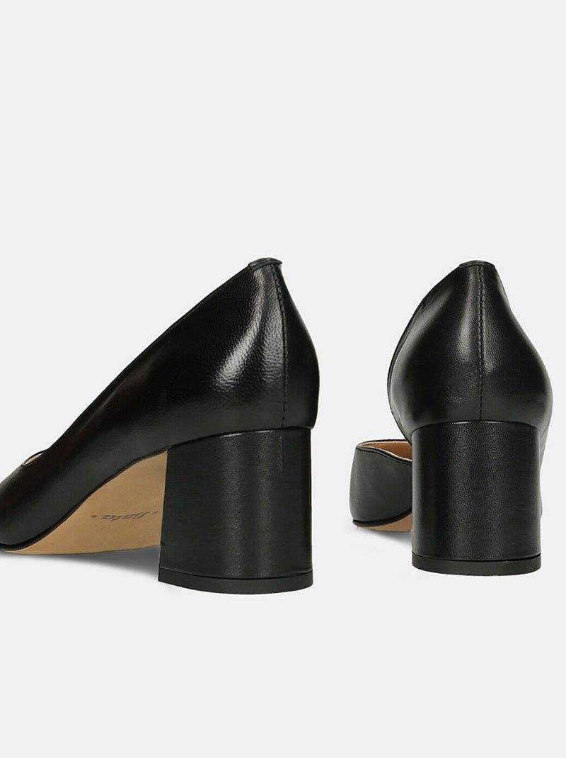 Escarpins en cuir à talon de 5,5 cm BATA Noir - Kiabi