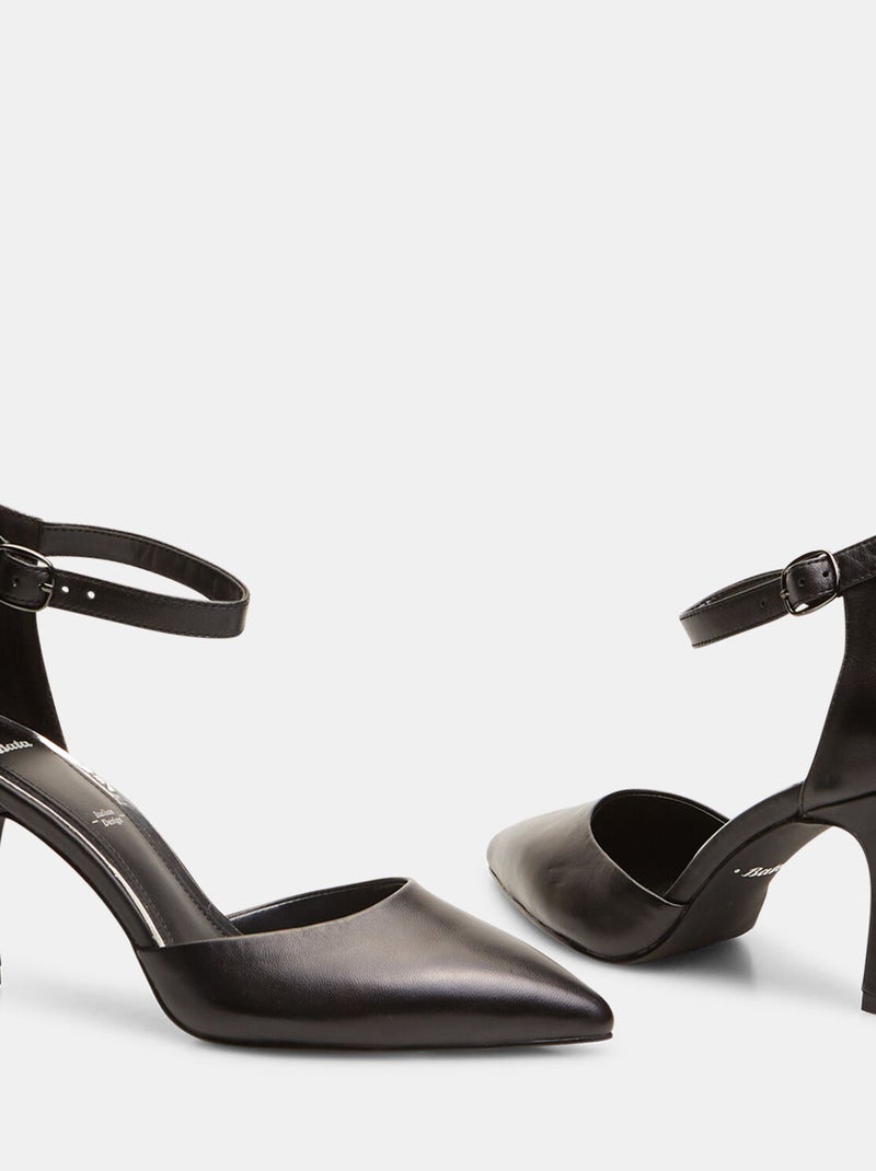 Escarpins en cuir avec bride BATA Noir - Kiabi