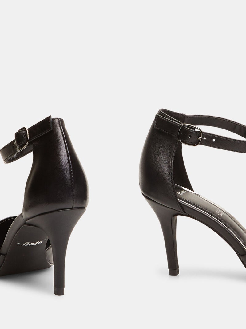Escarpins en cuir avec bride BATA Noir - Kiabi