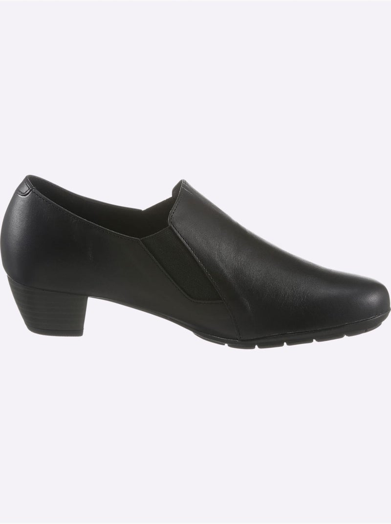 Escarpins en cuir avec élastique pour un confort optimal - taille standard - witt Noir - Kiabi