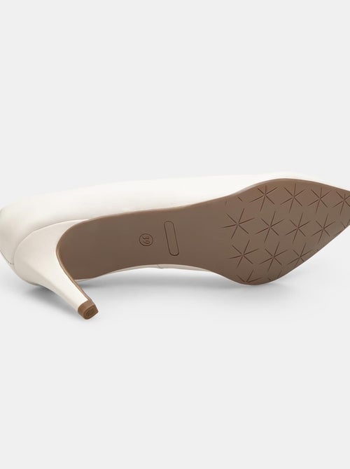 Escarpins en cuir avec talon de 7,5 cm BATA - Kiabi