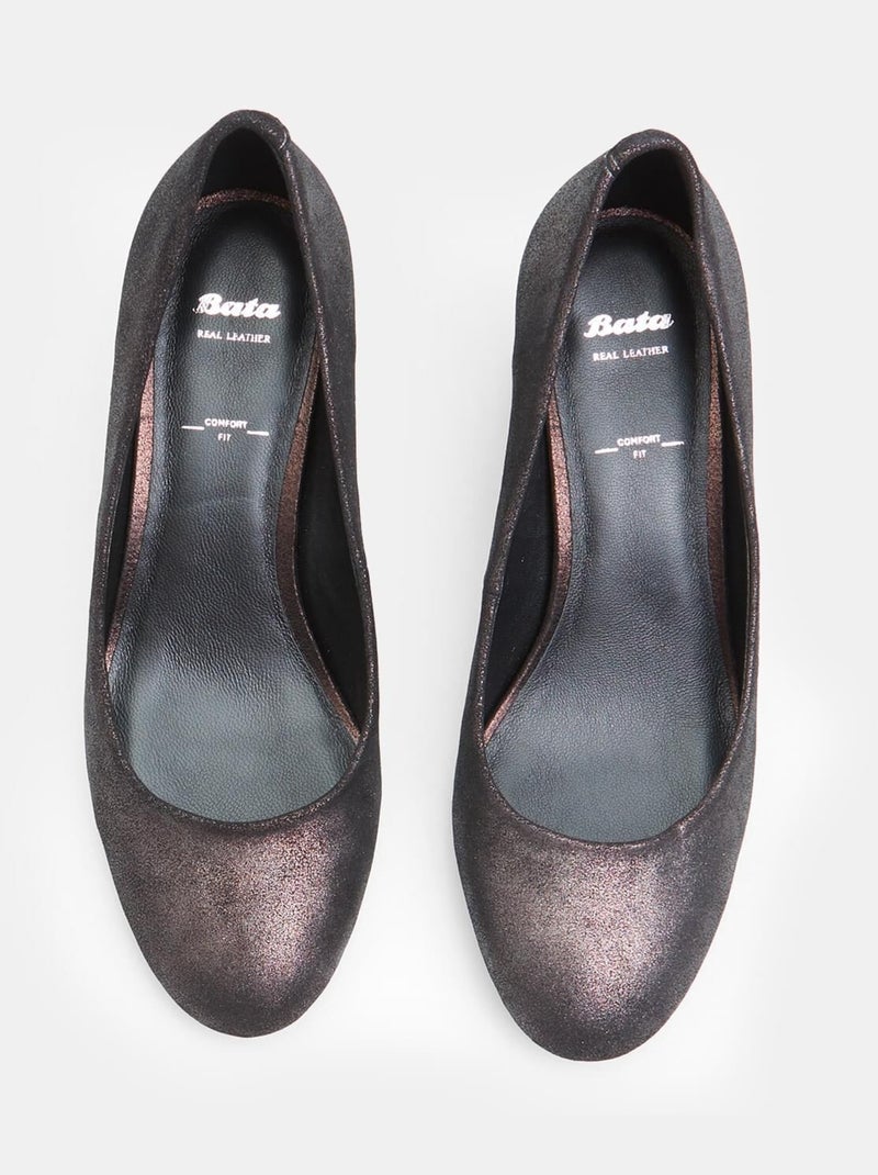 Escarpins en cuir BATA Marron - Kiabi