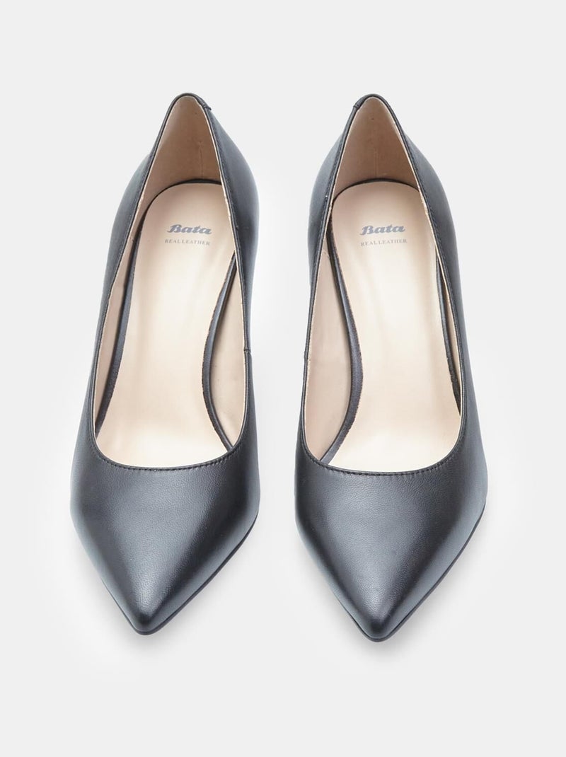 Escarpins en cuir BATA Noir - Kiabi