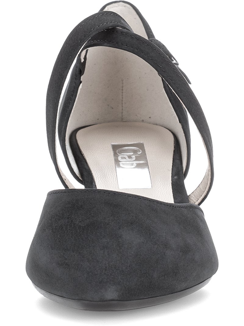 Escarpins  en cuir Bleu - Kiabi