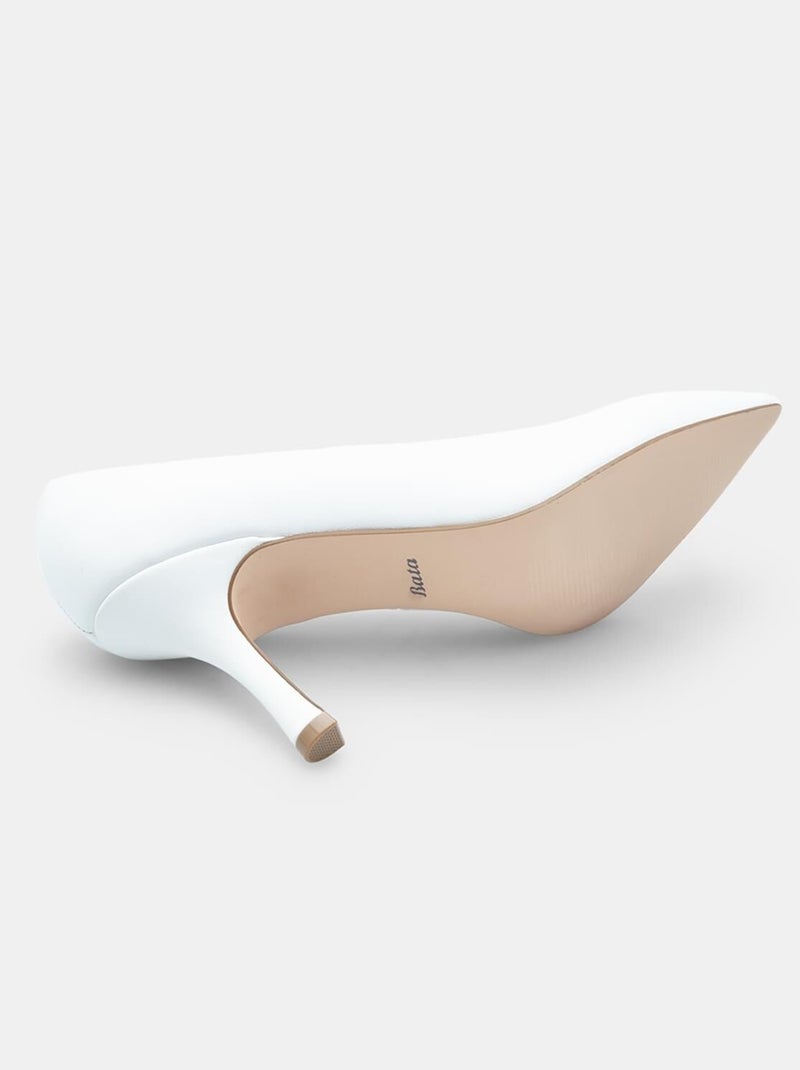 Escarpins en cuir confortables  BATA Blanc - Kiabi