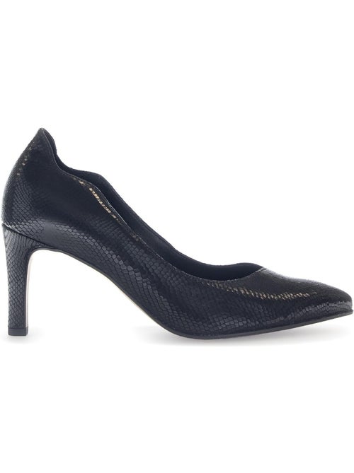Escarpins  en cuir imprimé reptile - Kiabi