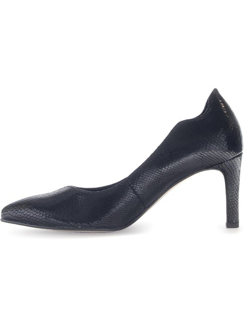 Escarpins  en cuir imprimé reptile - Kiabi