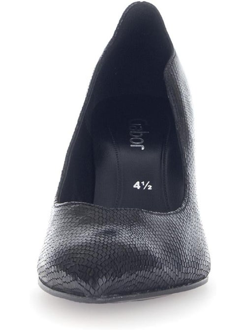 Escarpins  en cuir imprimé reptile - Kiabi