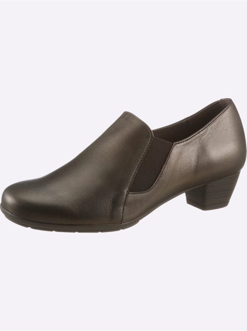 Escarpins en cuir lisse avec élastique et semelle amovible - taille standard - witt - Kiabi