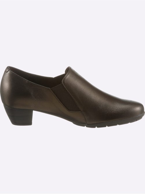 Escarpins en cuir lisse avec élastique et semelle amovible - taille standard - witt - Kiabi