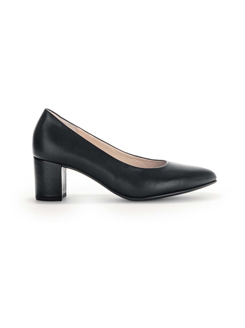Escarpins  en cuir lisse Gabor Noir Noir - Kiabi