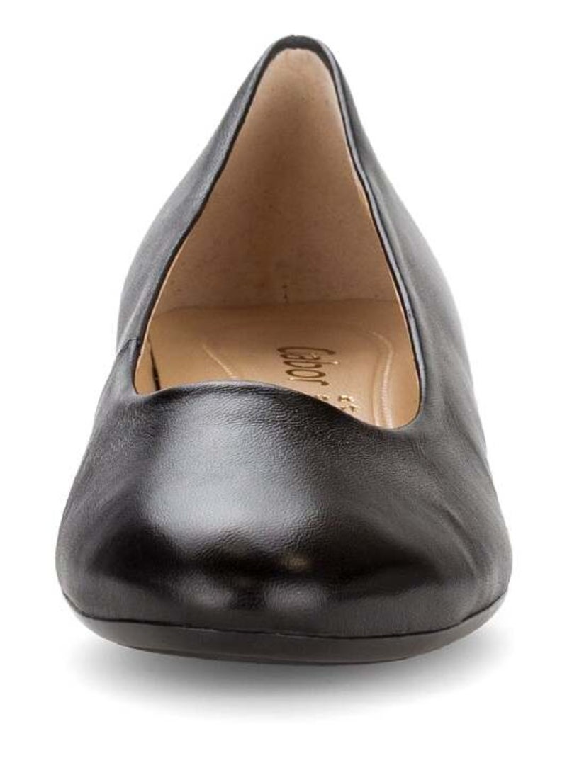 Escarpins  en cuir lisse Gabor Noir Noir - Kiabi