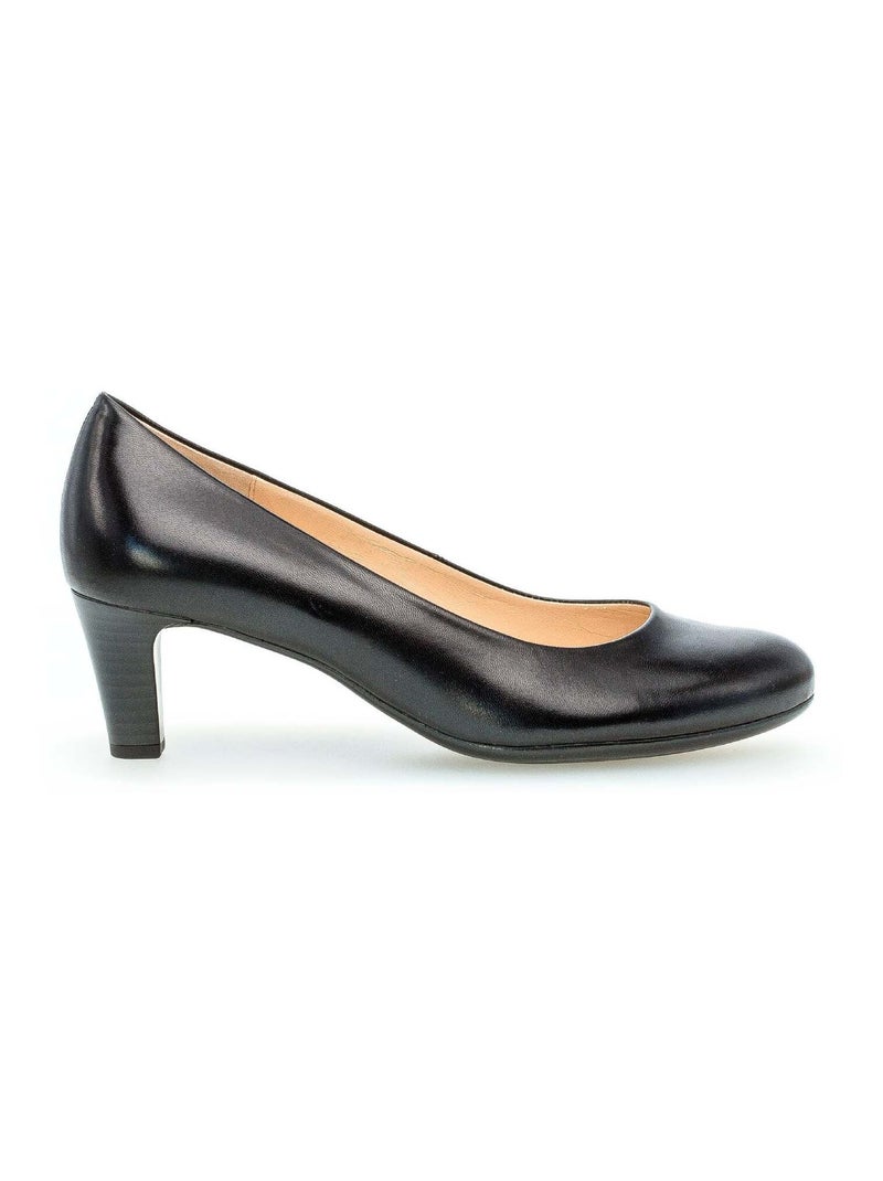 Escarpins  en cuir lisse Gabor Noir Noir - Kiabi