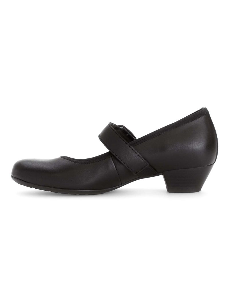 Escarpins  en cuir lisse Gabor Noir Noir - Kiabi