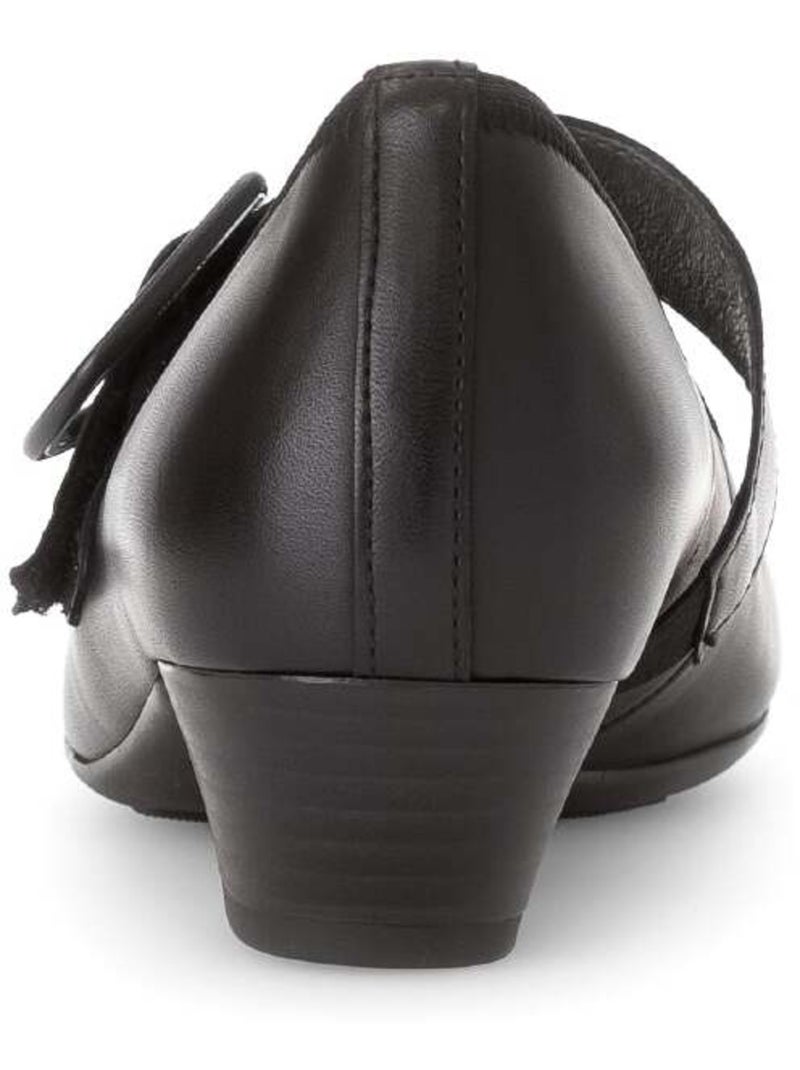 Escarpins  en cuir lisse Gabor Noir Noir - Kiabi