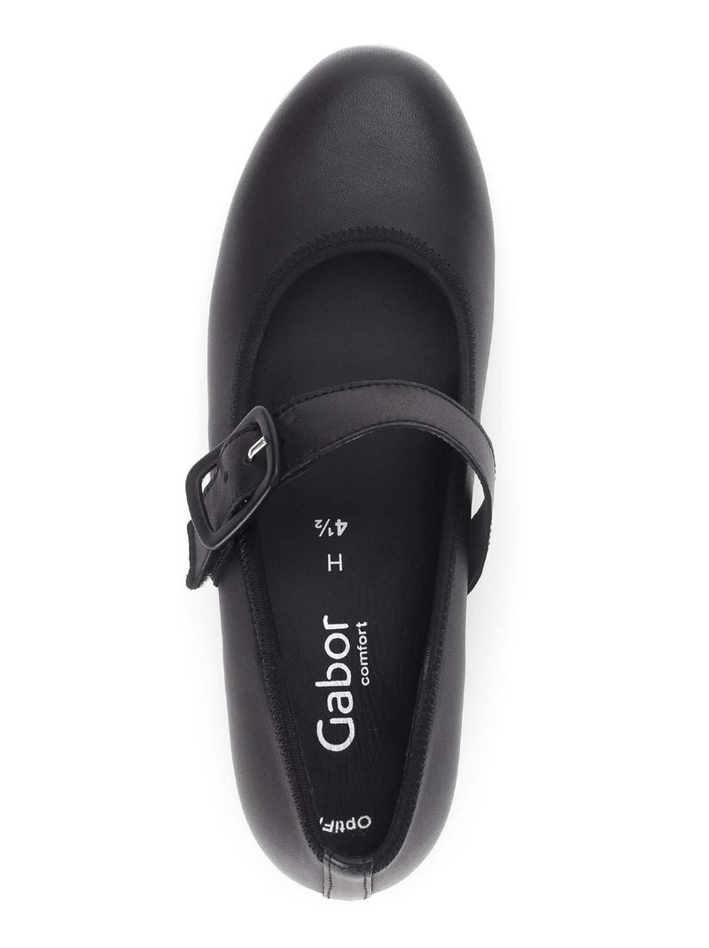 Escarpins  en cuir lisse Gabor Noir Noir - Kiabi