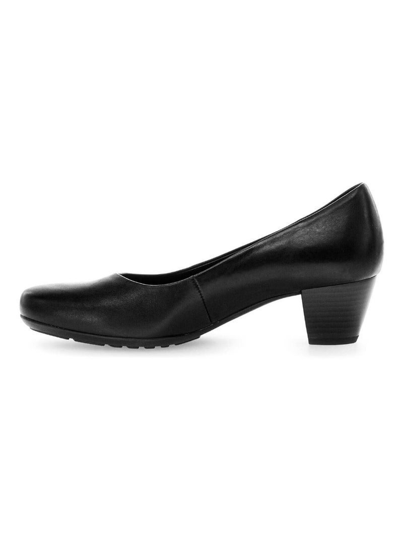 Escarpins  en cuir lisse Gabor Noir Noir - Kiabi