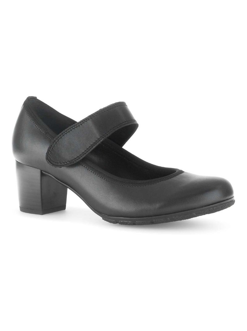 Escarpins  en cuir lisse Gabor Noir Noir - Kiabi