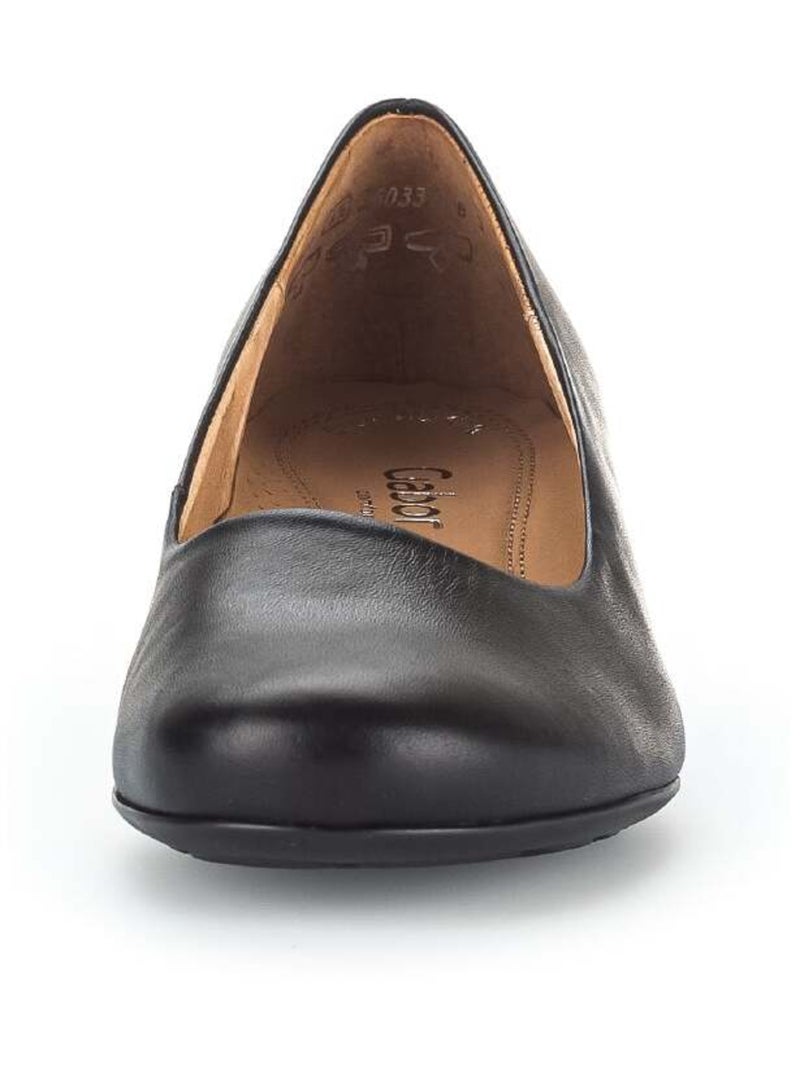 Escarpins  en cuir lisse Gabor Noir Noir - Kiabi