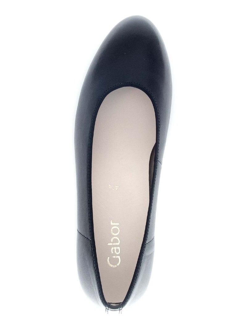 Escarpins  en cuir lisse Noir - Kiabi