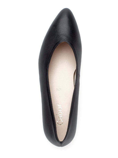 Escarpins  en cuir lisse - Kiabi