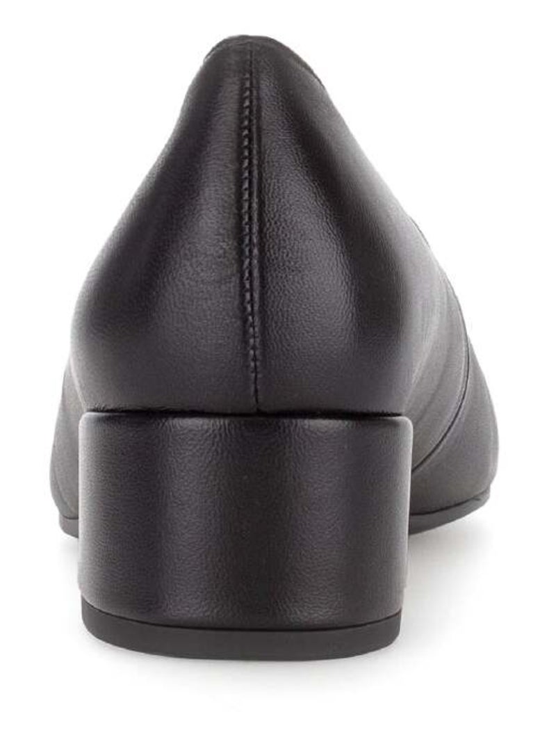 Escarpins  en cuir lisse Noir - Kiabi