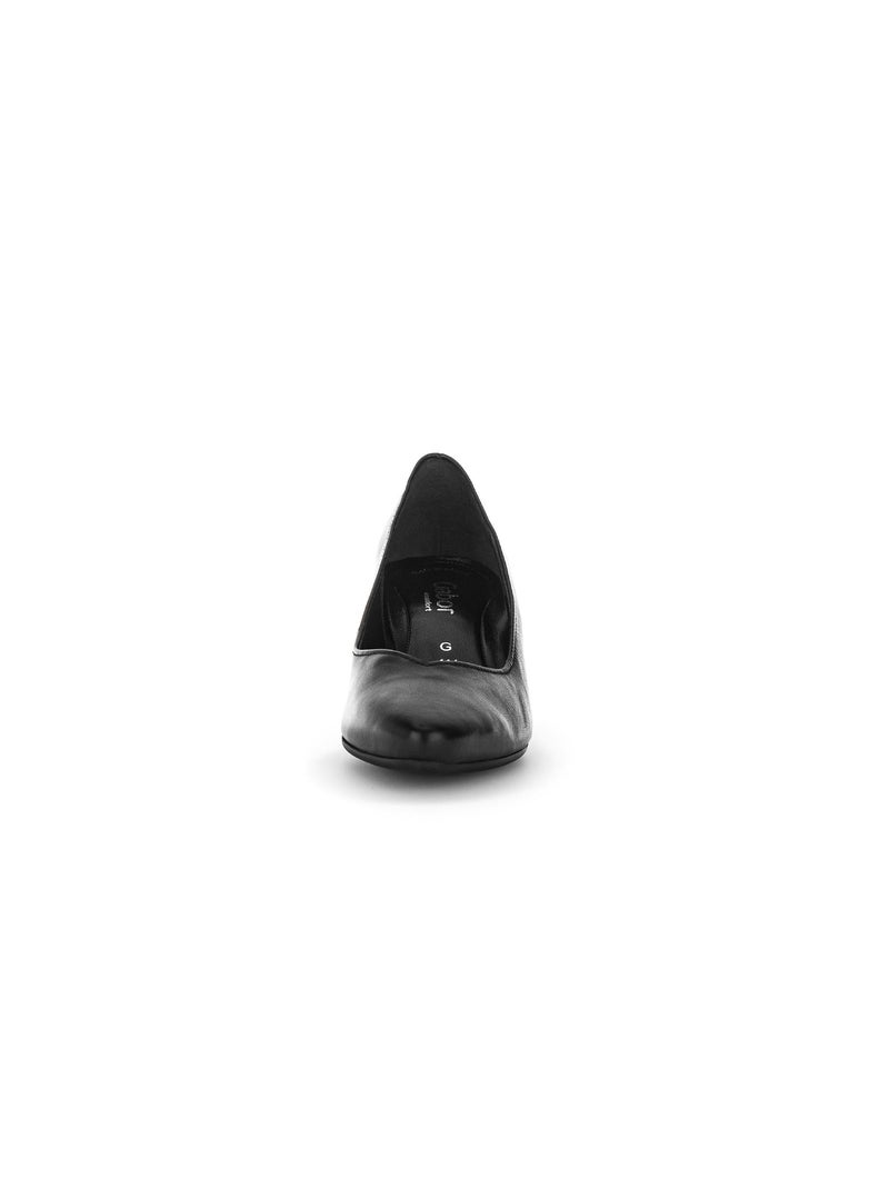 Escarpins  en cuir lisse Noir - Kiabi