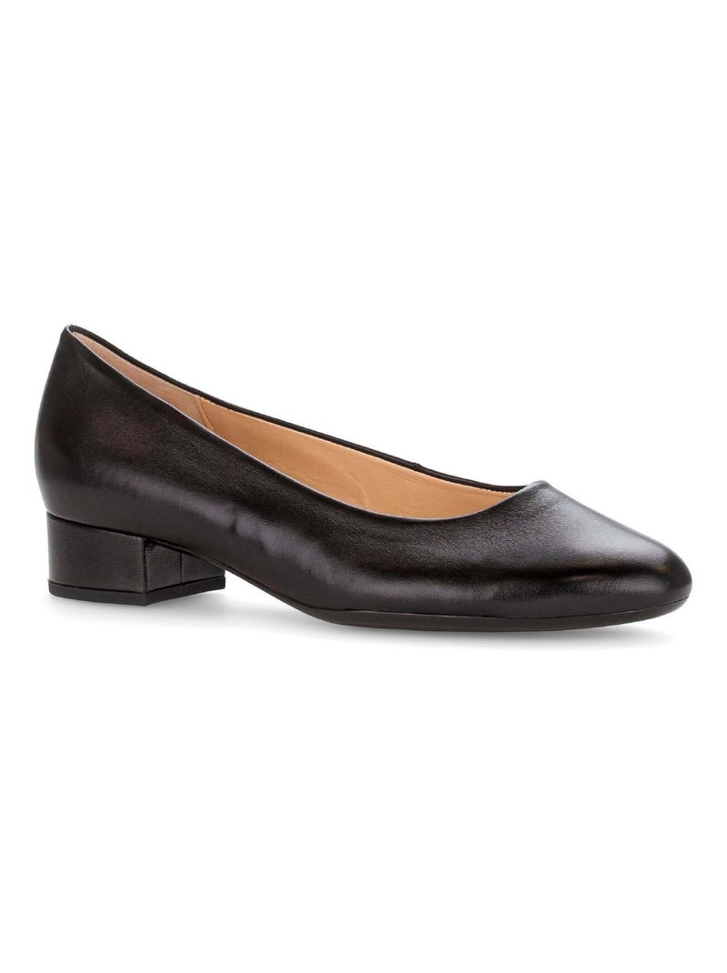Escarpins  en cuir lisse Noir Noir - Kiabi