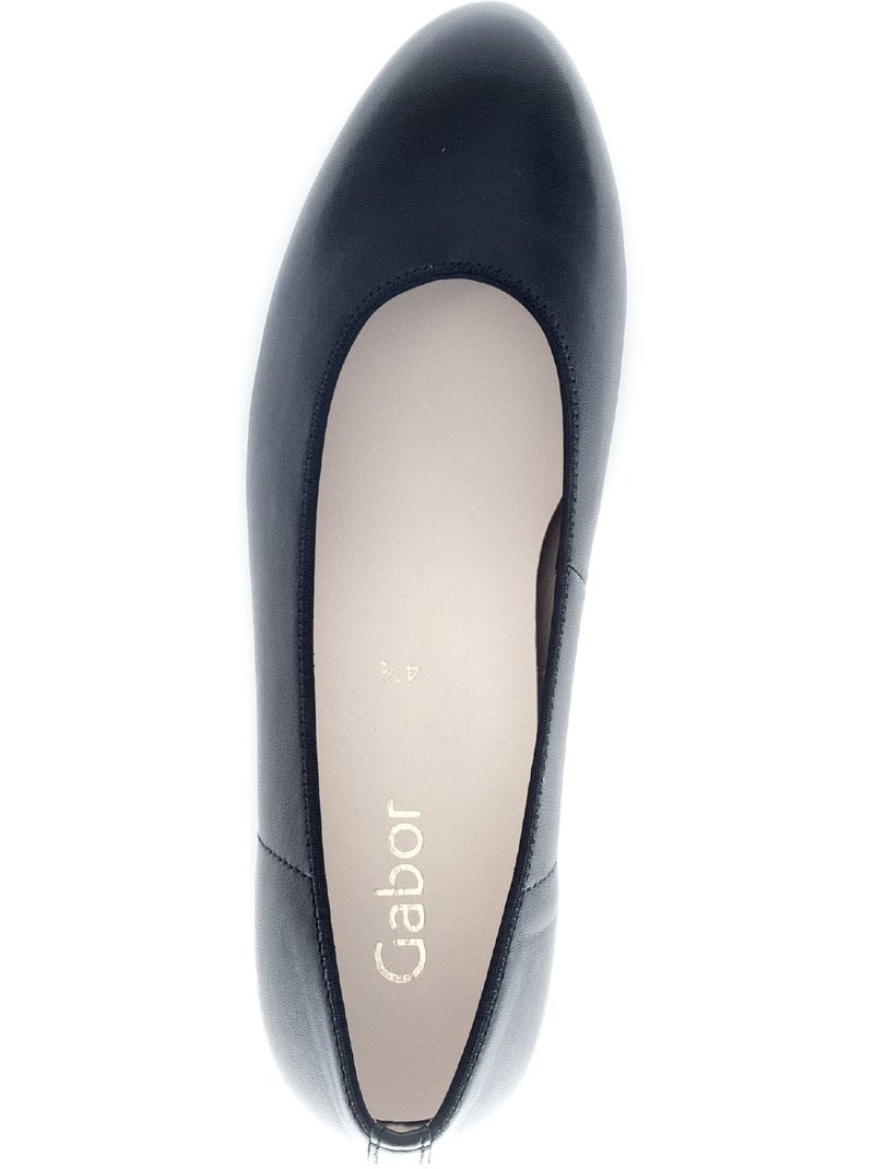 Escarpins  en cuir lisse Noir Noir - Kiabi