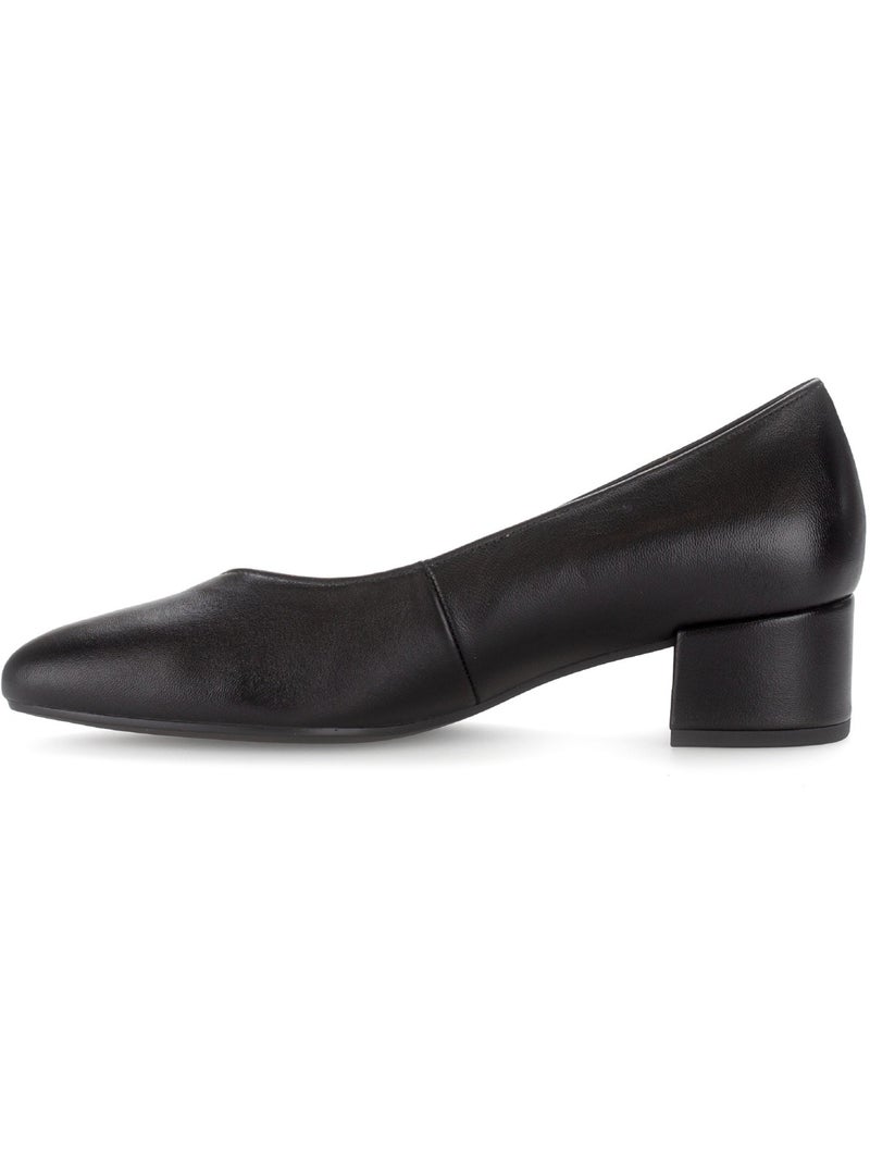 Escarpins  en cuir lisse Noir Noir - Kiabi
