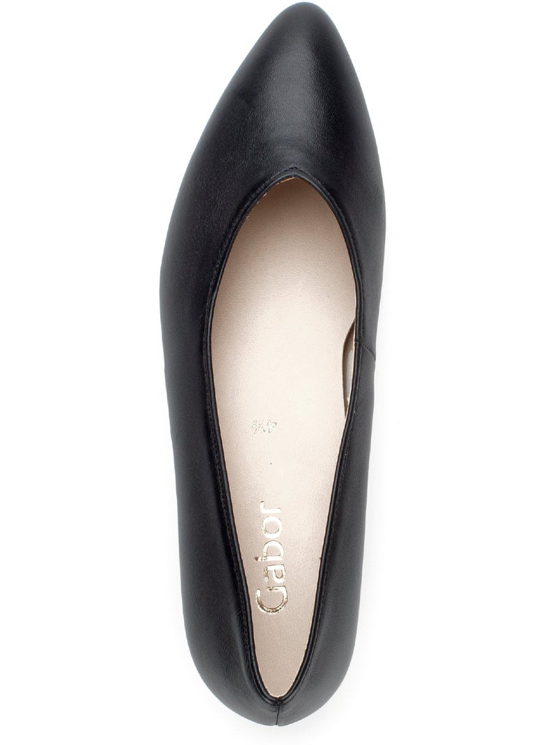 Escarpins  en cuir lisse Noir Noir - Kiabi